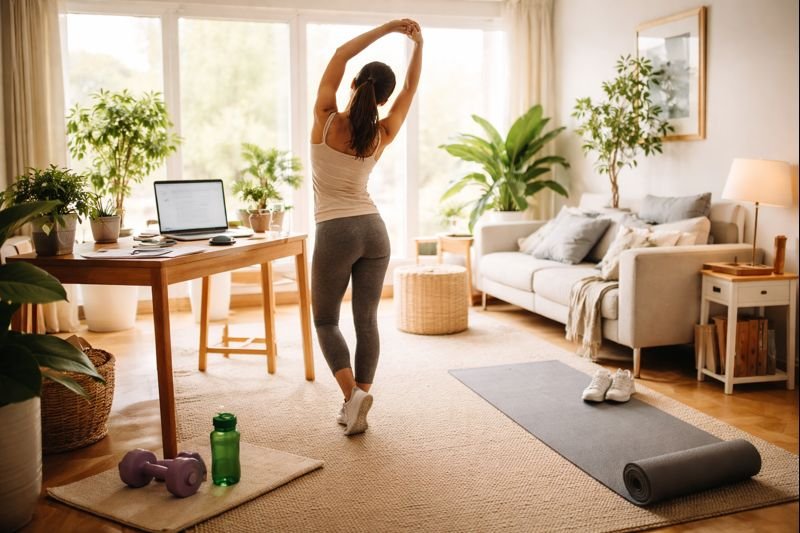 How to Stay Active When You Work From Home Using Small, Realistic Habits
