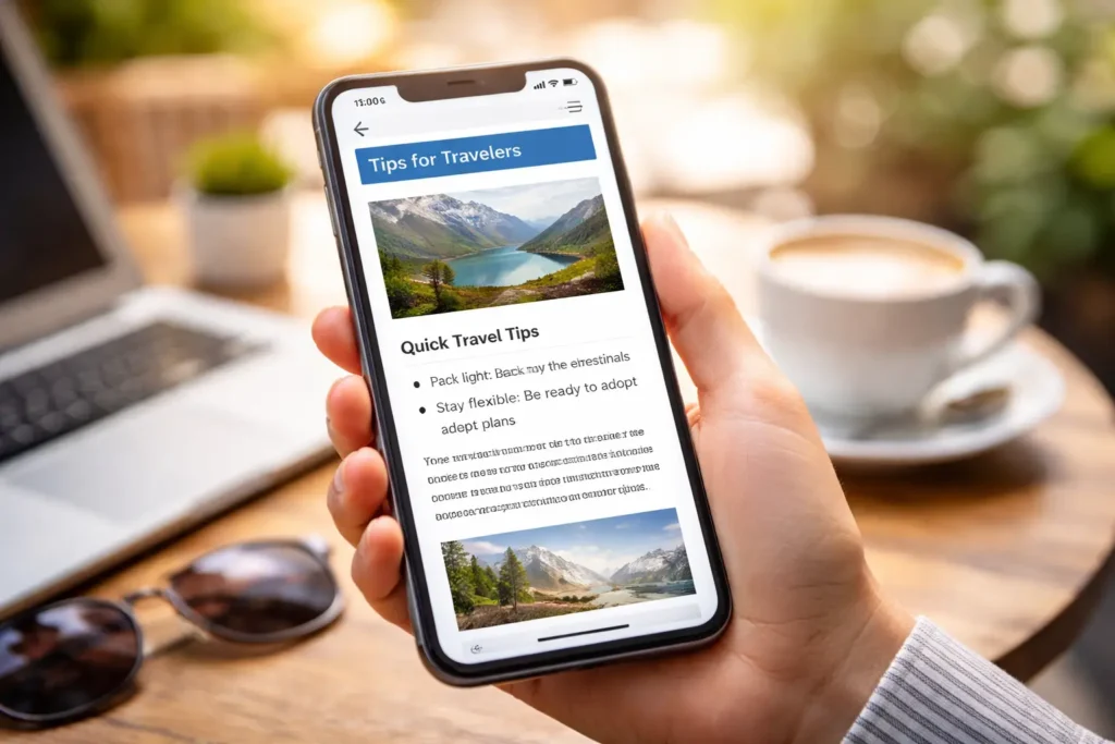 Advanced formatting for mobile-first readers