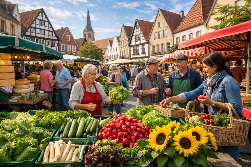 Under the section Discovering the Warendorf Wochenmarkt